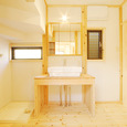 木のオリジナル洗面スペース