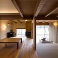 室内から見た囲炉裏