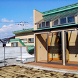 屋上緑化と物干しサンルーム