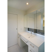 爽やかな白い洗面