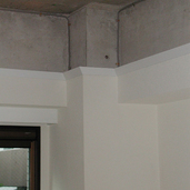 モールディングのような天井と壁の接合部のデザイン