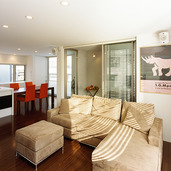 L字型の広々リビング