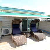 リラックススペースのあるテラス