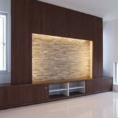 2階リビングのテレビボード