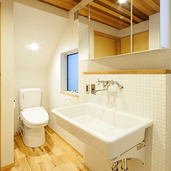 開放感のある水廻り空間