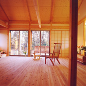 南に開いたリビングです。