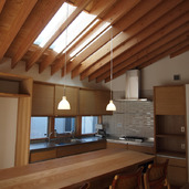 天窓のあるキッチン