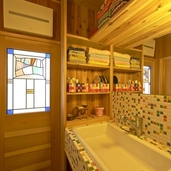 タイル貼りの洗面台