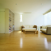 車椅子での利用を考えたリビング