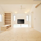 開放的な広々空間のリビング