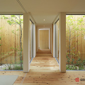 リビングよりエントランスの眺め