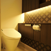 間接照明で高級感のある空間に