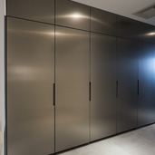 玄関に面する収納扉