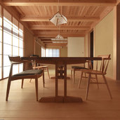 木組みのダイニングテーブル