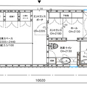 門前仲町の住宅　1階平面図