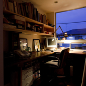 北側開口を利用した書斎