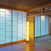 二間続きの和風モダンな寝室