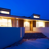 アプローチ夕景