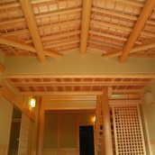 数奇屋建築　玄関の天井