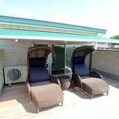 リラックススペースのあるテラス