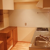 タイルのオリジナルキッチン