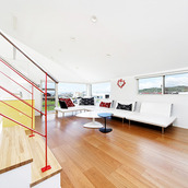 パノラマ眺望をたのしむリビング