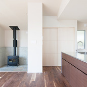 リビングに据えた暖炉