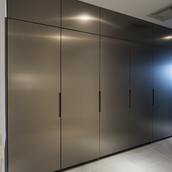 玄関に面する収納扉