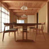 木組みのダイニングテーブル