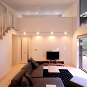 富士山麓の別荘｜リビングルーム