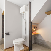 スペースを最小限に効率よく使った、作業スペース