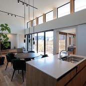 天井高４ｍのリビング＆ダイニング