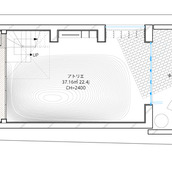 渋谷の住宅　1階平面図