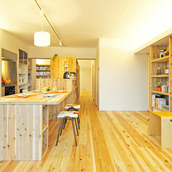 コンクリートと杉のインテリア