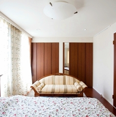 ファブリックの映える寝室