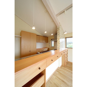 無駄な空間を作らないように2段にポールを通したシンプルなウォーキングクロゼット