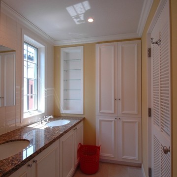 ダブルボウルで広々使いやすいパウダールーム