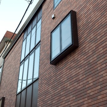 セルロースファイバー断熱にレンガの外壁