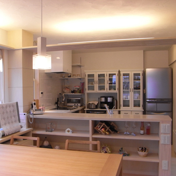 使いやすくリビングダイニングがよく見えるオープンキッチン