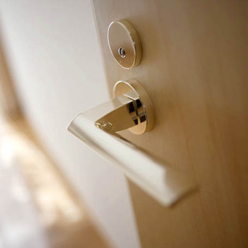 ゴールドの優しいレバーハンドル