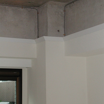 モールディングのような天井と壁の接合部のデザイン