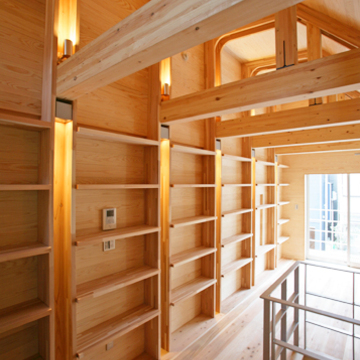 構造体とつながる可動棚