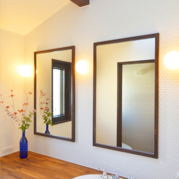 シックな雰囲気の洗面台