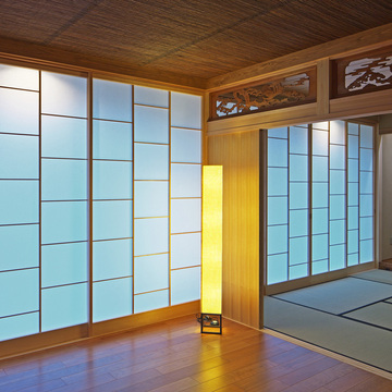 二間続きの和風モダンな寝室