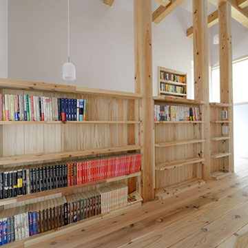 ホール手摺書棚