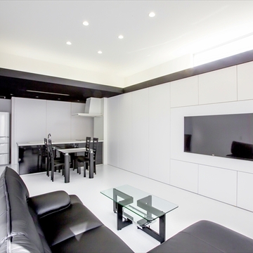 ハイサイドライトで明るいリビング