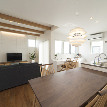 家族が集まる３階リビング