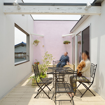 開放的なプライベートバルコニー