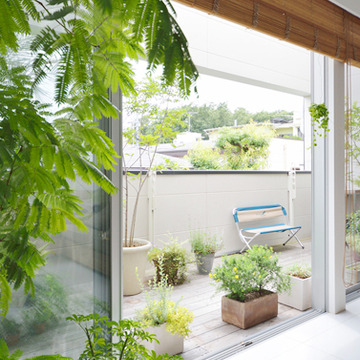 バリアフリーでつながるテラス・バルコニー