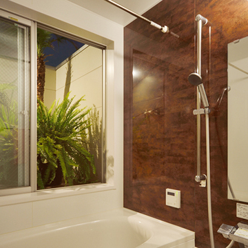 リゾートの雰囲気を愉しむバスルーム